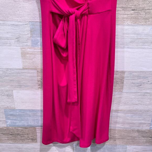 ANN TAYLOR Dolman Belted Tie Front Jersey Knit Dress Pink Womens XSP XS Petite - Picture 3 of 6